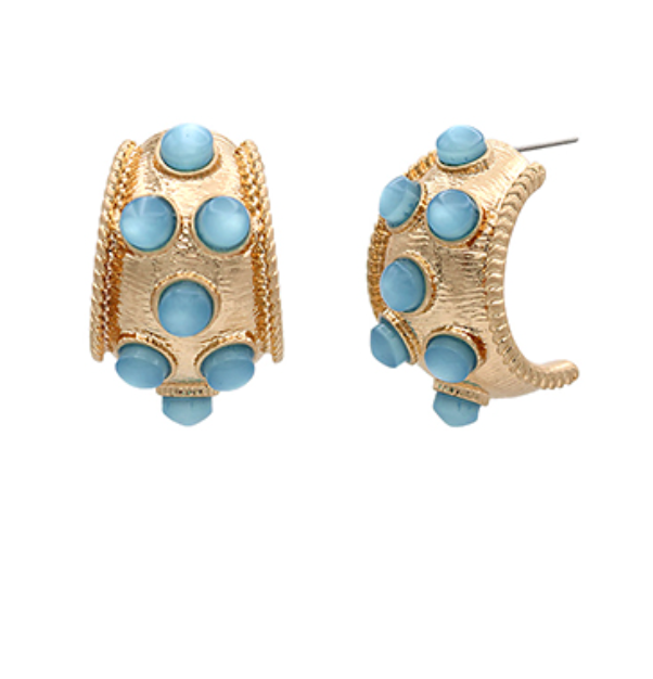 Dotted Antique Hoops