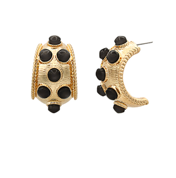Dotted Antique Hoops