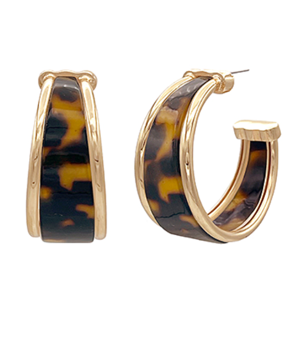 Gold Acetate Hoops