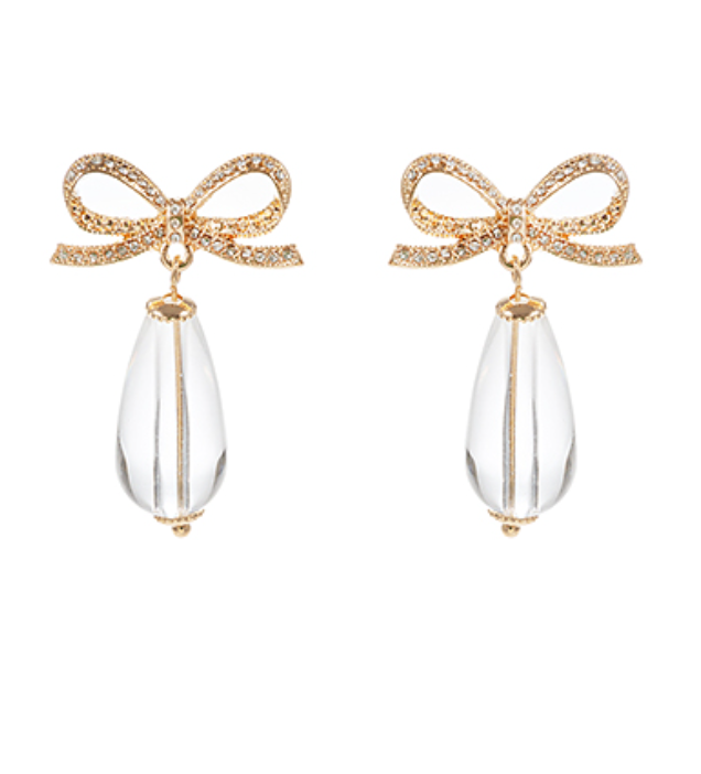 Bow & Teardrop Earrings