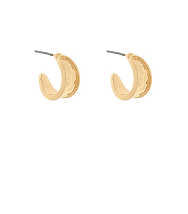 Hammered Metal Hoops