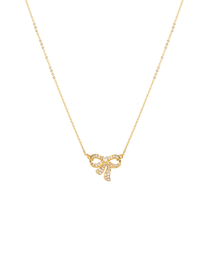 Crystal Bow Necklace