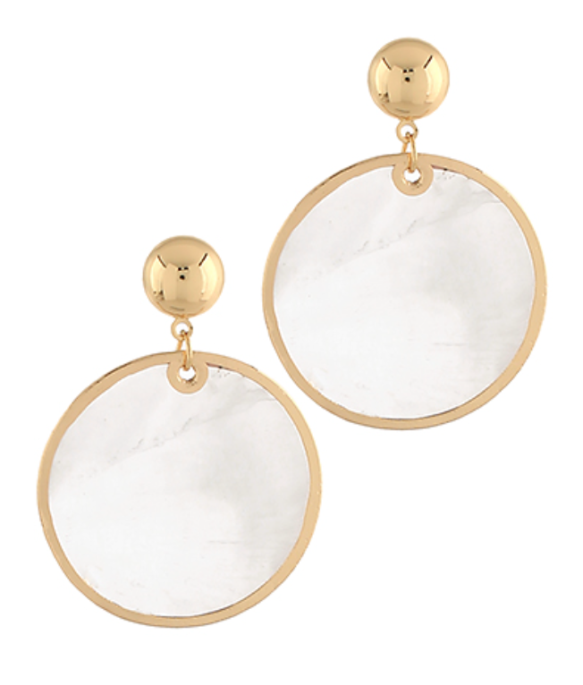 Disk Drop Earrings