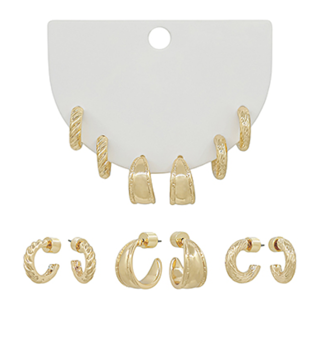 Textured Hoop Set