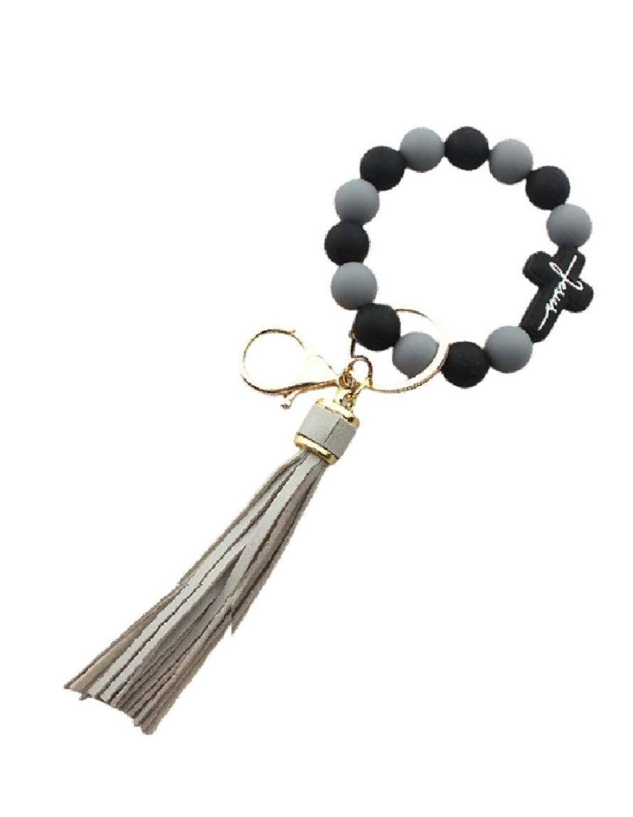 Cross Beaded Wristlet