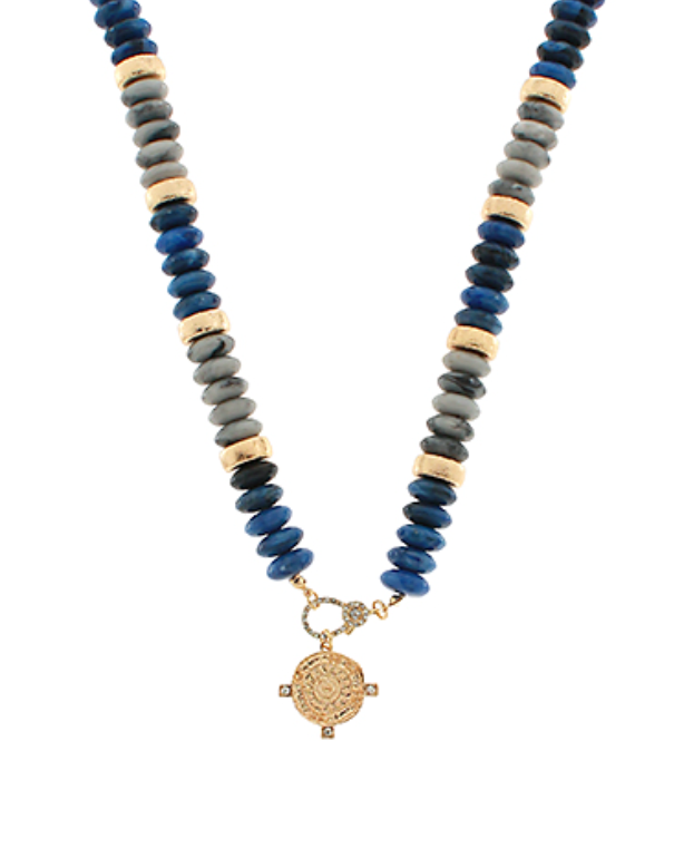 Rondelle Coin Charm Necklace