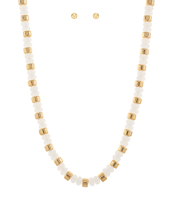 Gold & Color Bead Necklace
