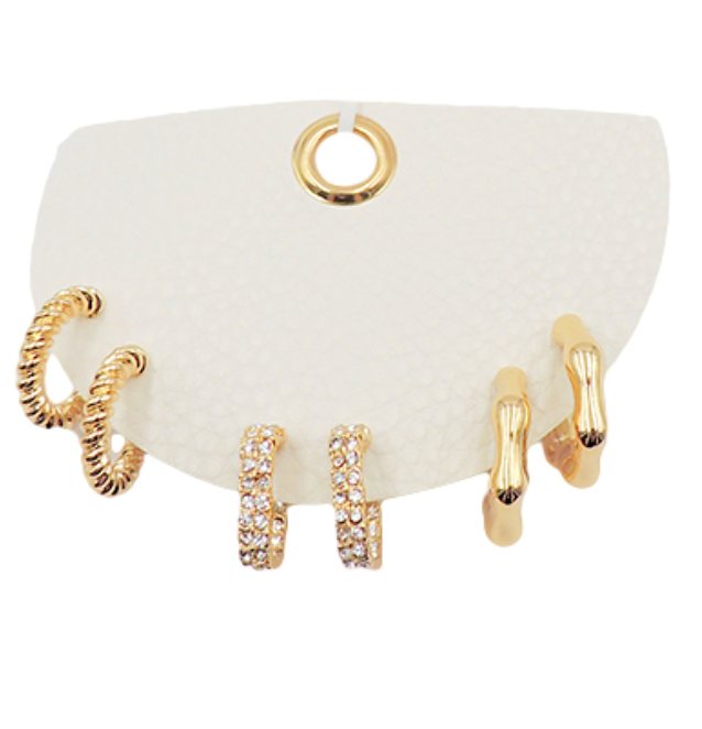 Crystal Hoops Set