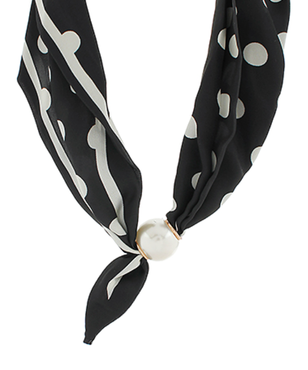 Polka Dot Scarf Necklace