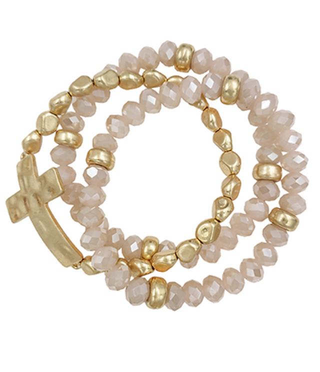 Cross Multi Beads Bracelet
