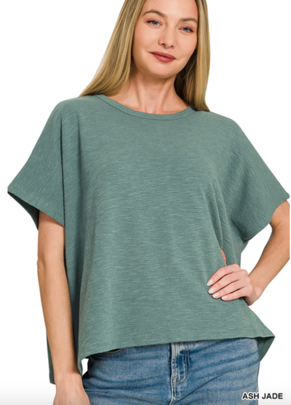 Slub Oversized Top