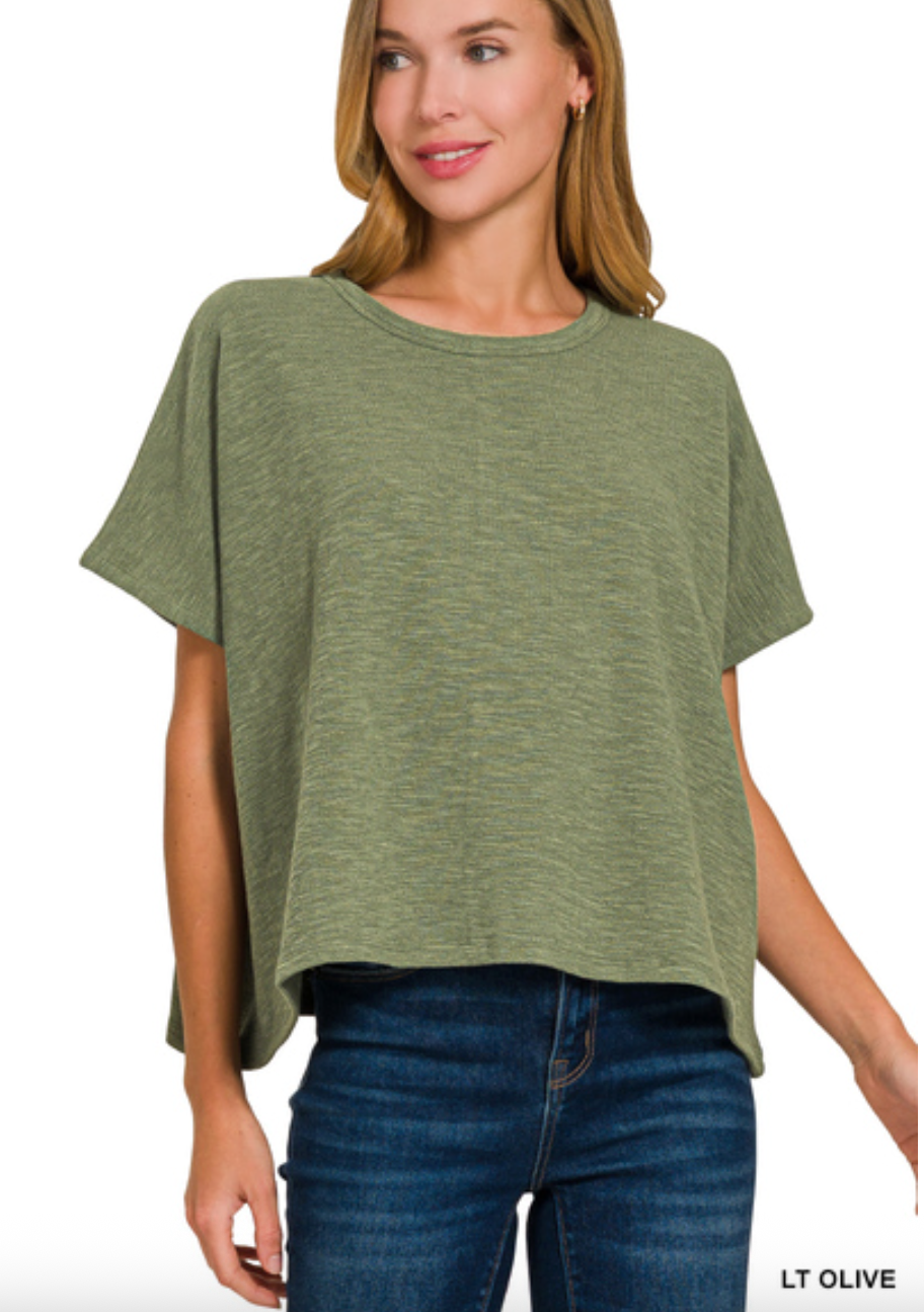 Slub Oversized Top