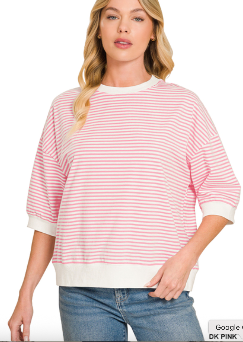 Striped Banded Bottom Top