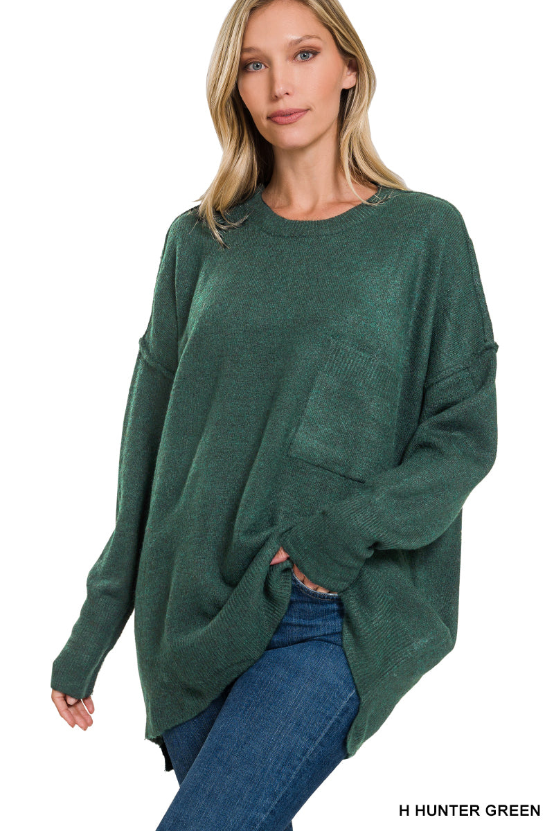 Melange Hi-Low Sweater