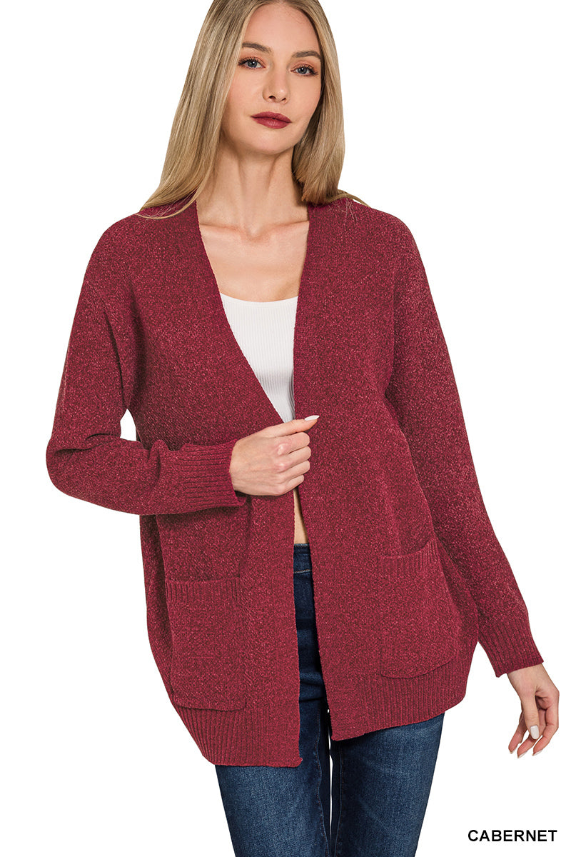 Melange Open Cardigan