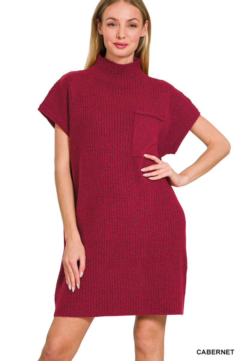 Mock Neck Sweater Dress