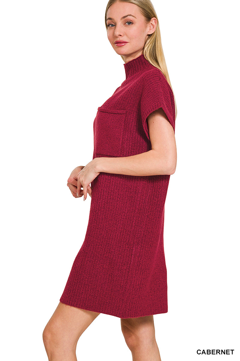 Mock Neck Sweater Dress