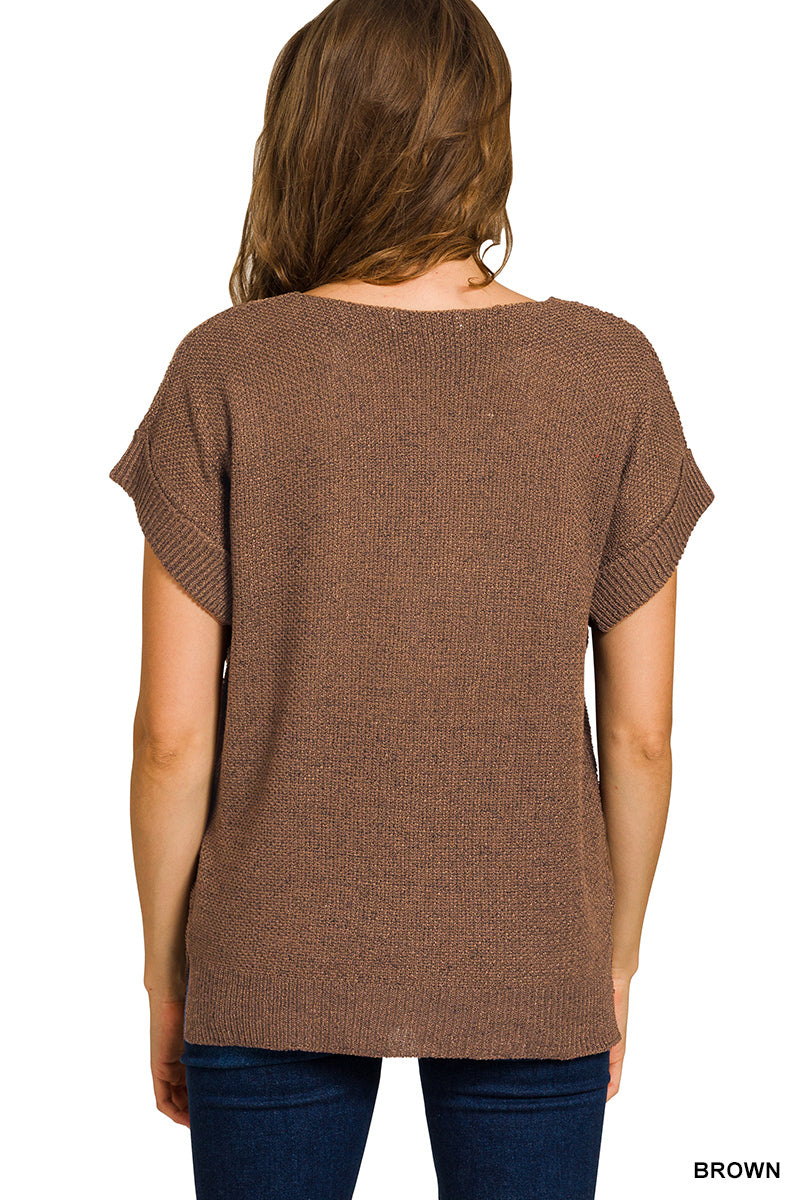 Front Seam Sweater Top
