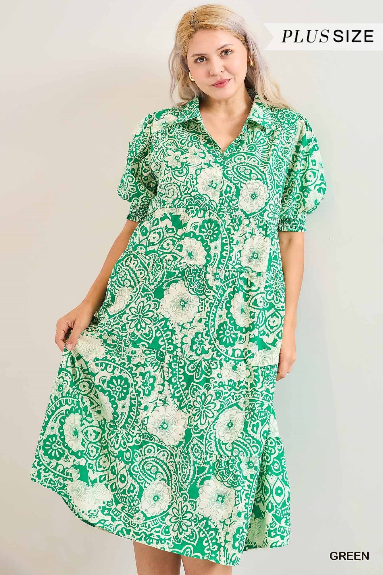 PS Green Tiered Dress