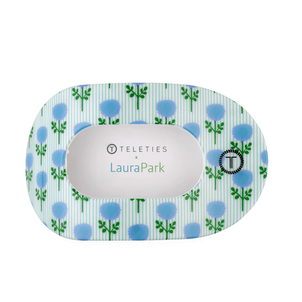 Blue Marigold Flat Round Hair Clip