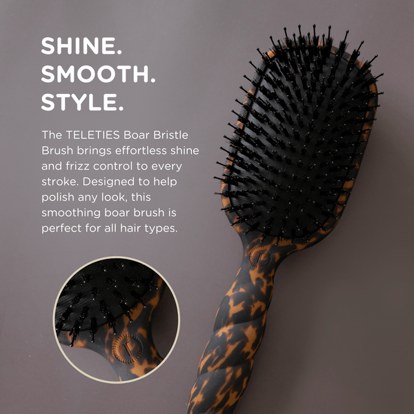 Teleties Boar Bristle Hair Brush