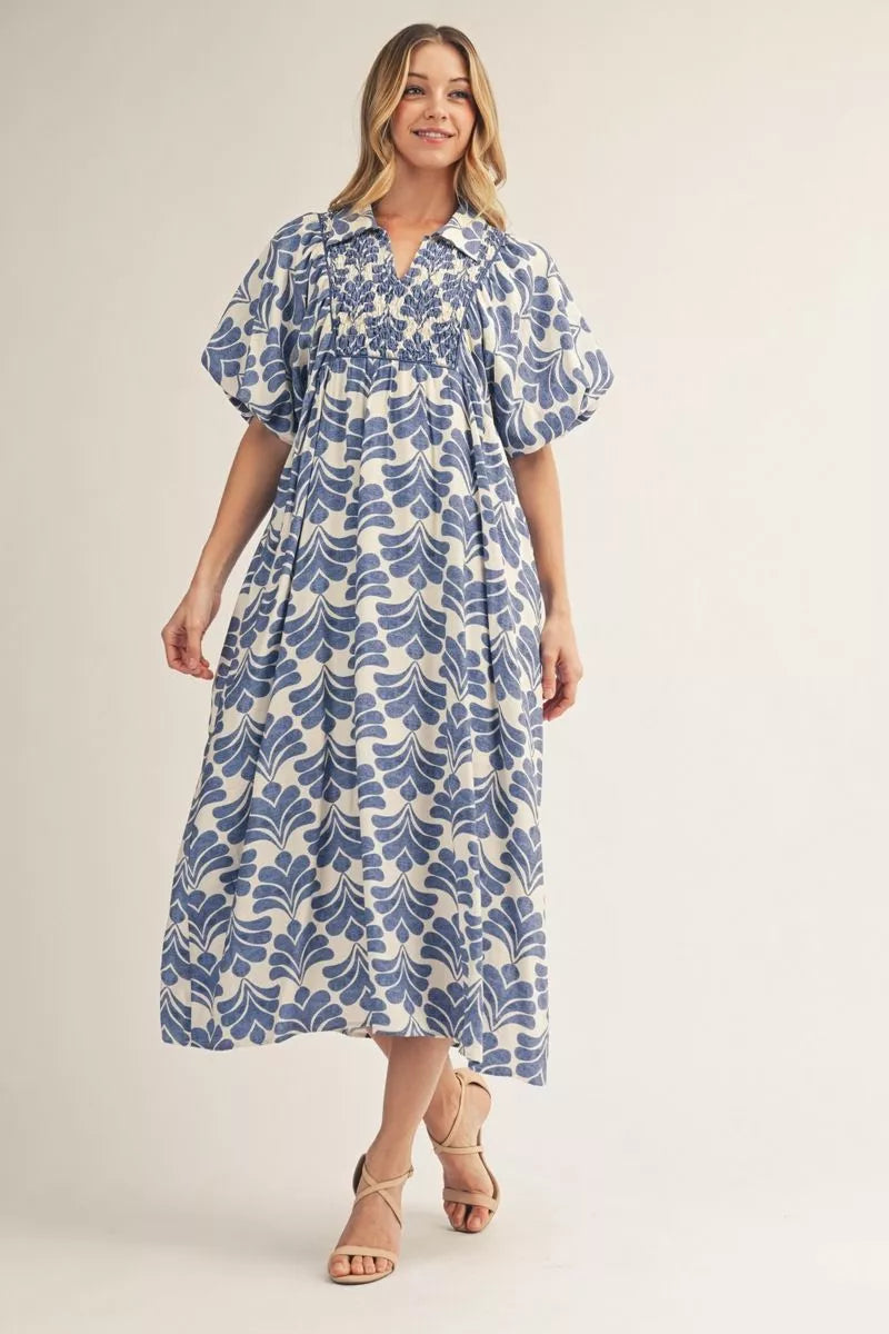 Denim Boho Midi Dress