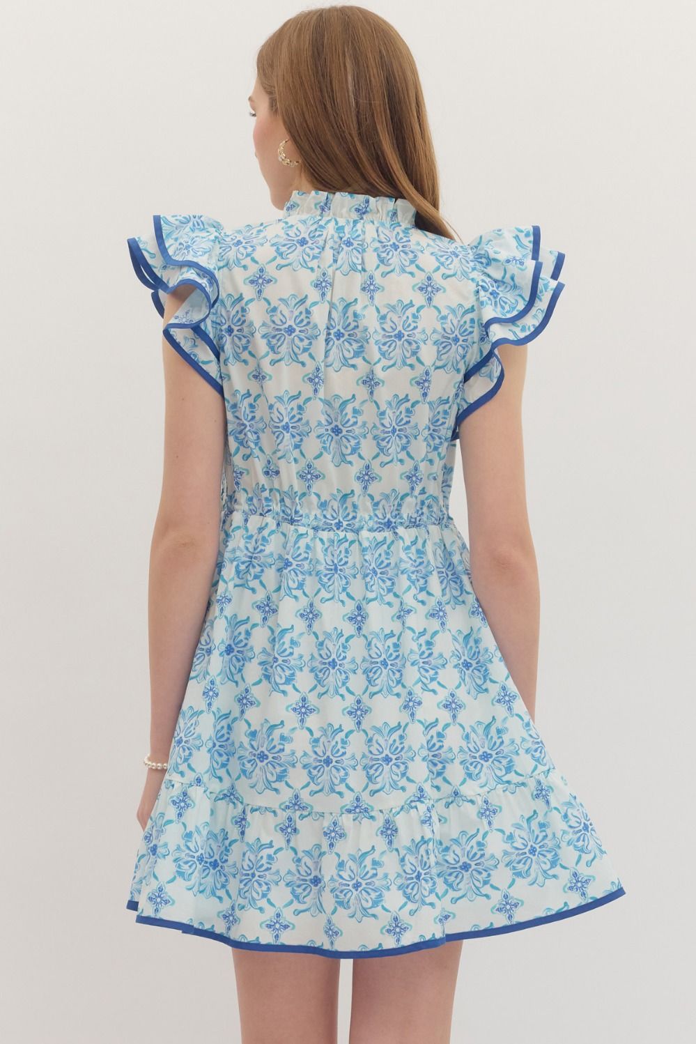 Off White Flutter Dress