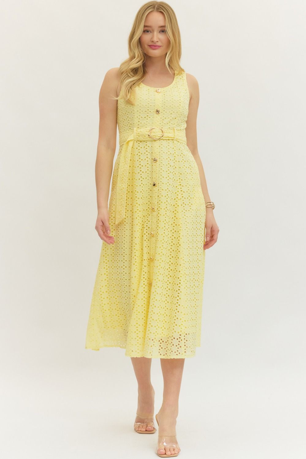 Lemon Eyelet Dress