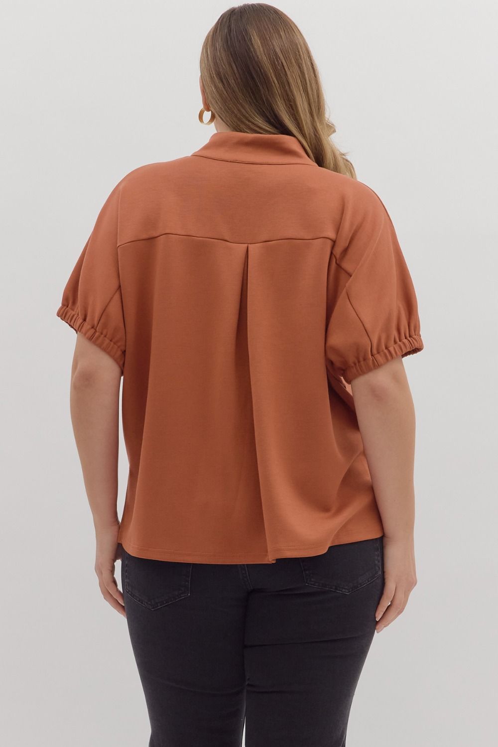 PS V-Neck Collared Top