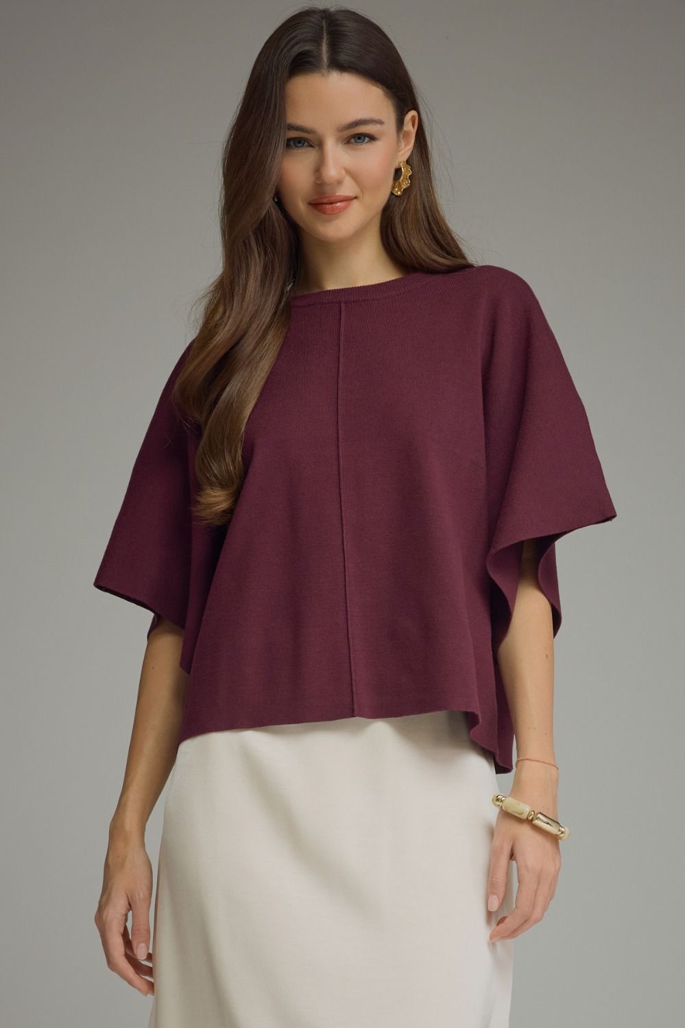 Merlot Front Seam Sweater