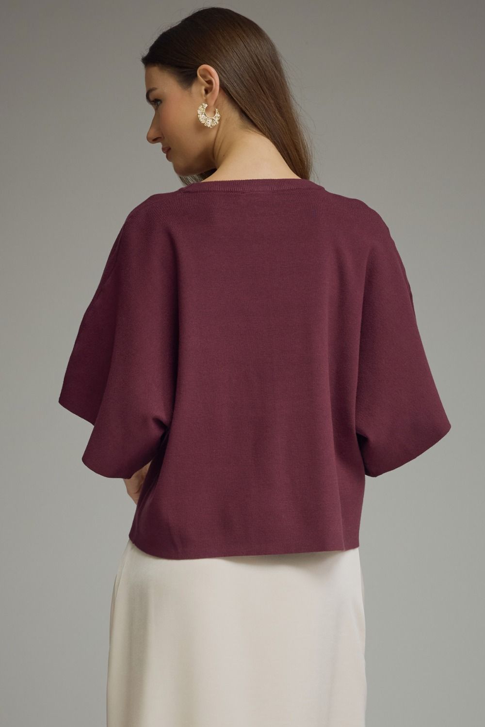 Merlot Front Seam Sweater