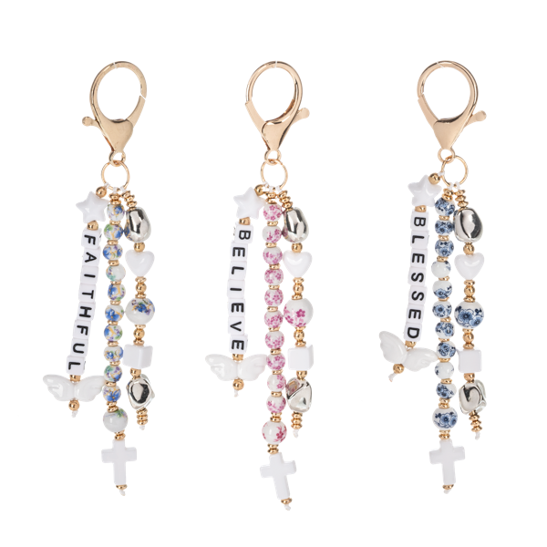 Inspirational Beaded Keychain