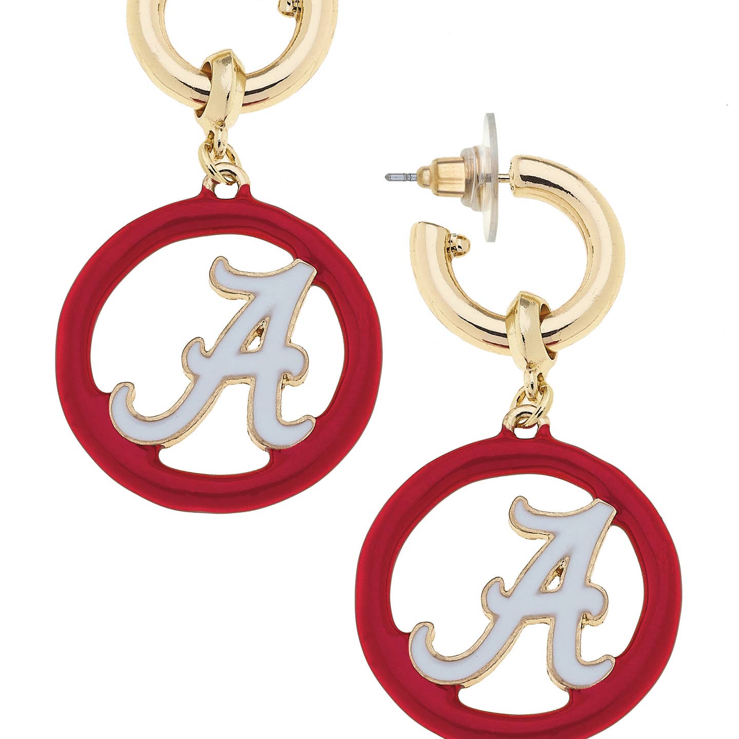 Alabama Drop Hoop Earrings