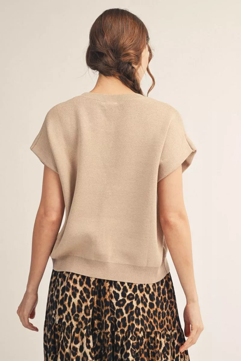 Champagne Knotted Top