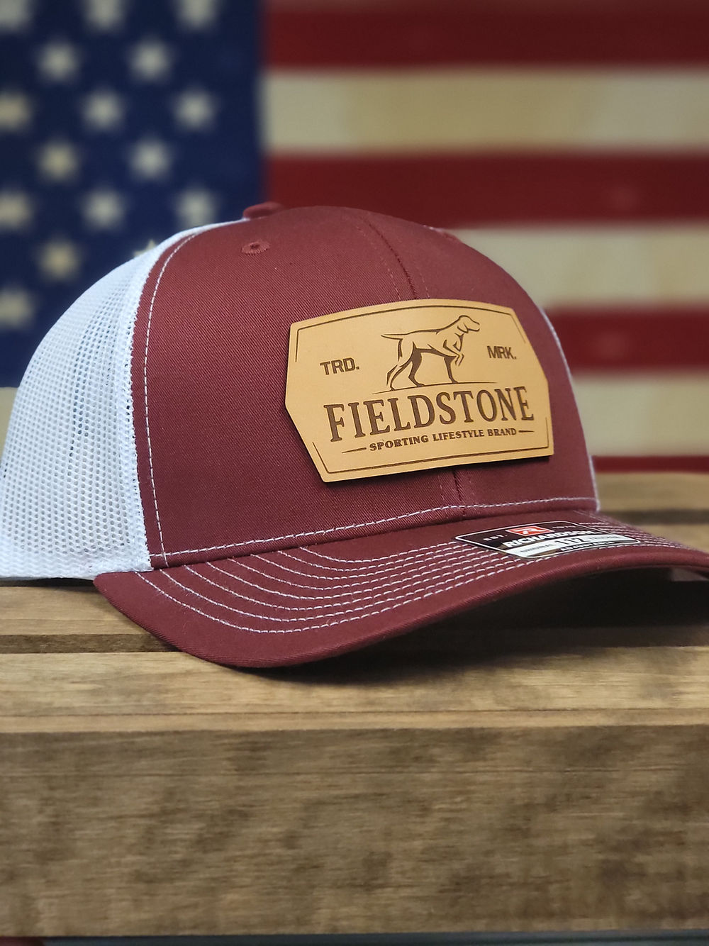 Fieldstone|Leather Dog Patch Hat