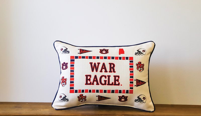Auburn Icon Border Pillow
