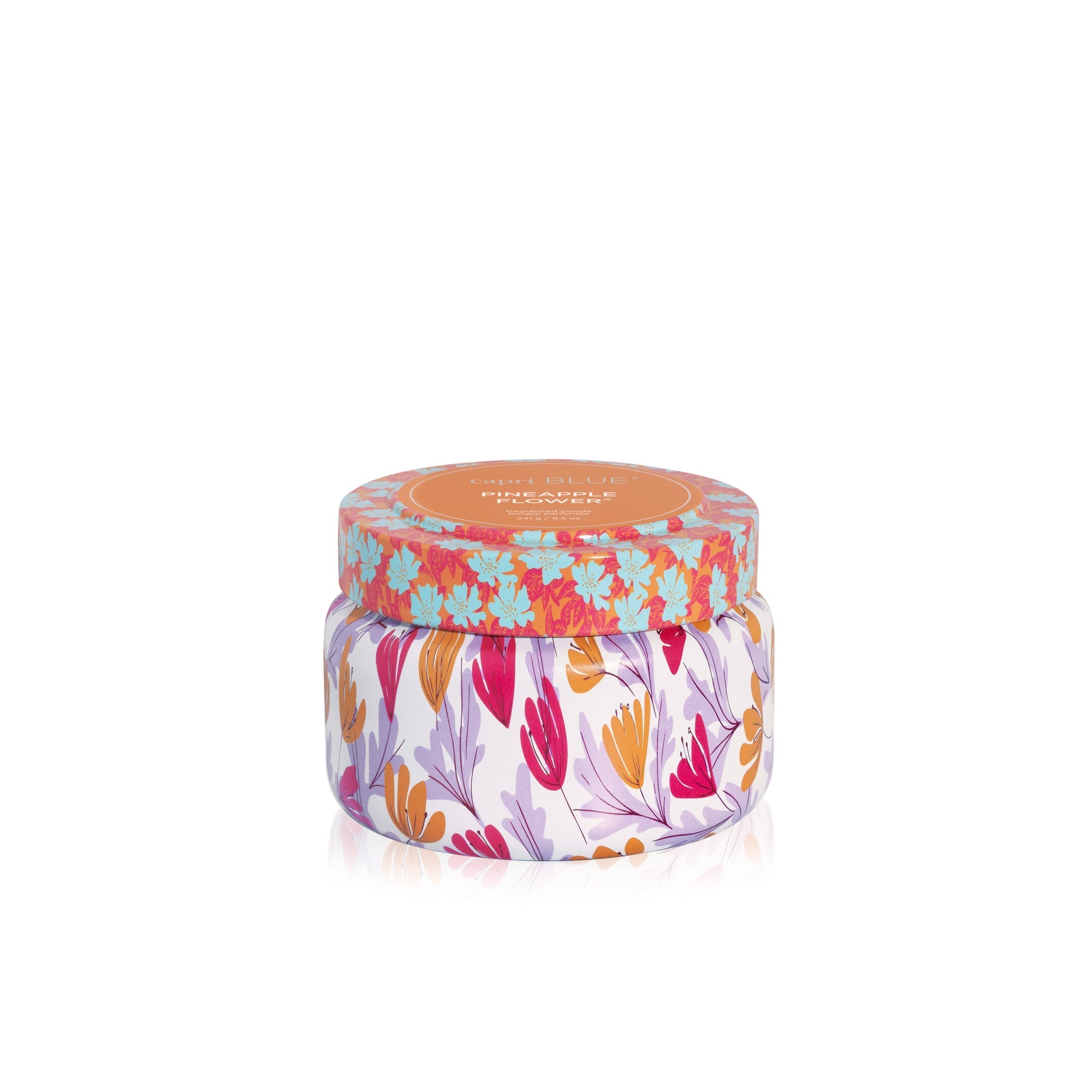 Pineapple Flower Tin Candle