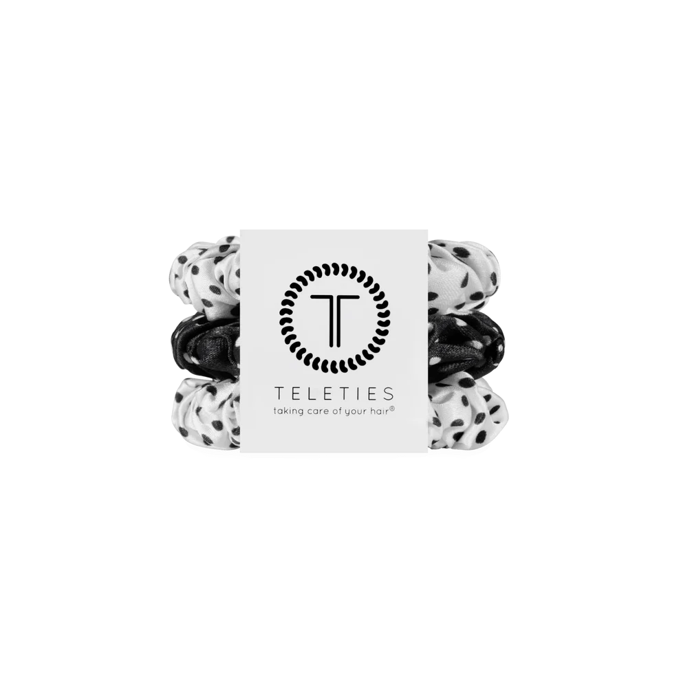 Teletie|Polka Dot Silk Scrunchies