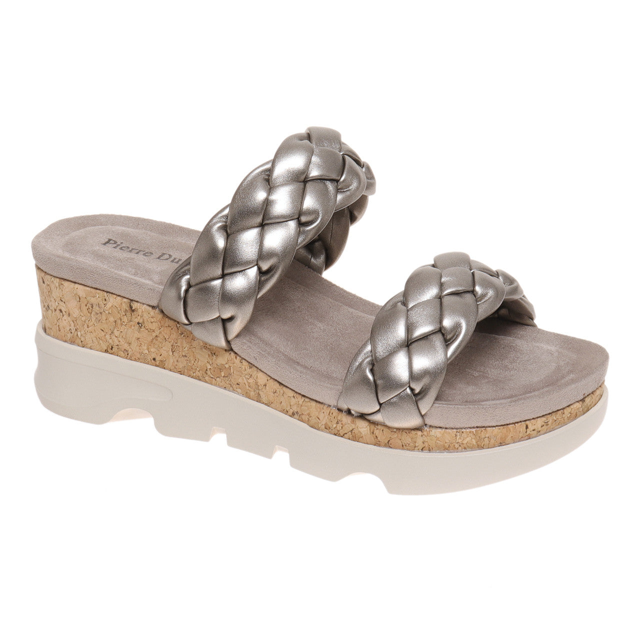 Pewter Braided Wedges