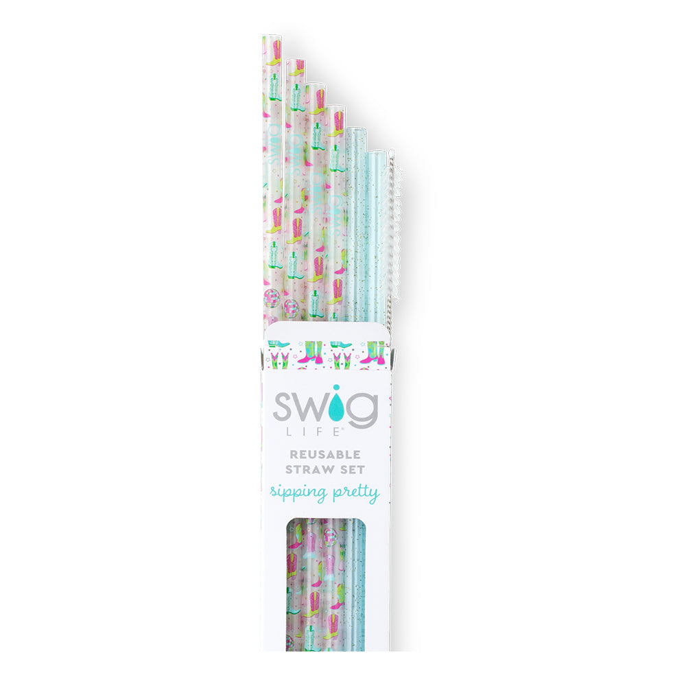 Disco Cowgirl Straw Set