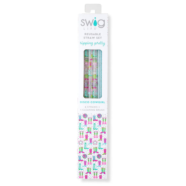 Disco Cowgirl Straw Set