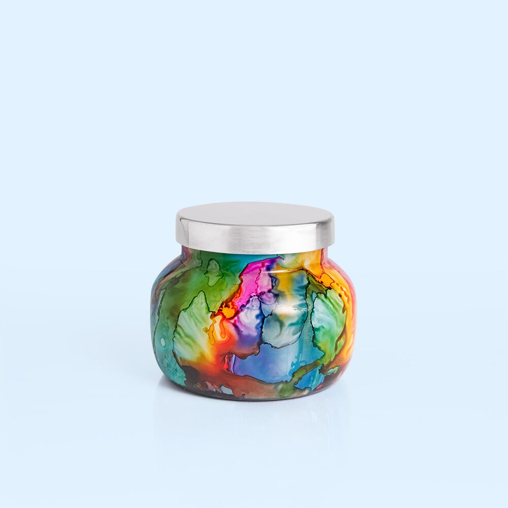 Volcano Rainbow Watercolor Jar