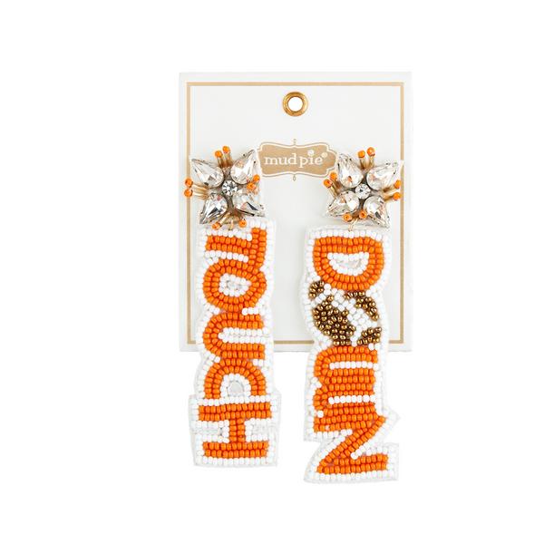 Orange/White Touch Down Earrings