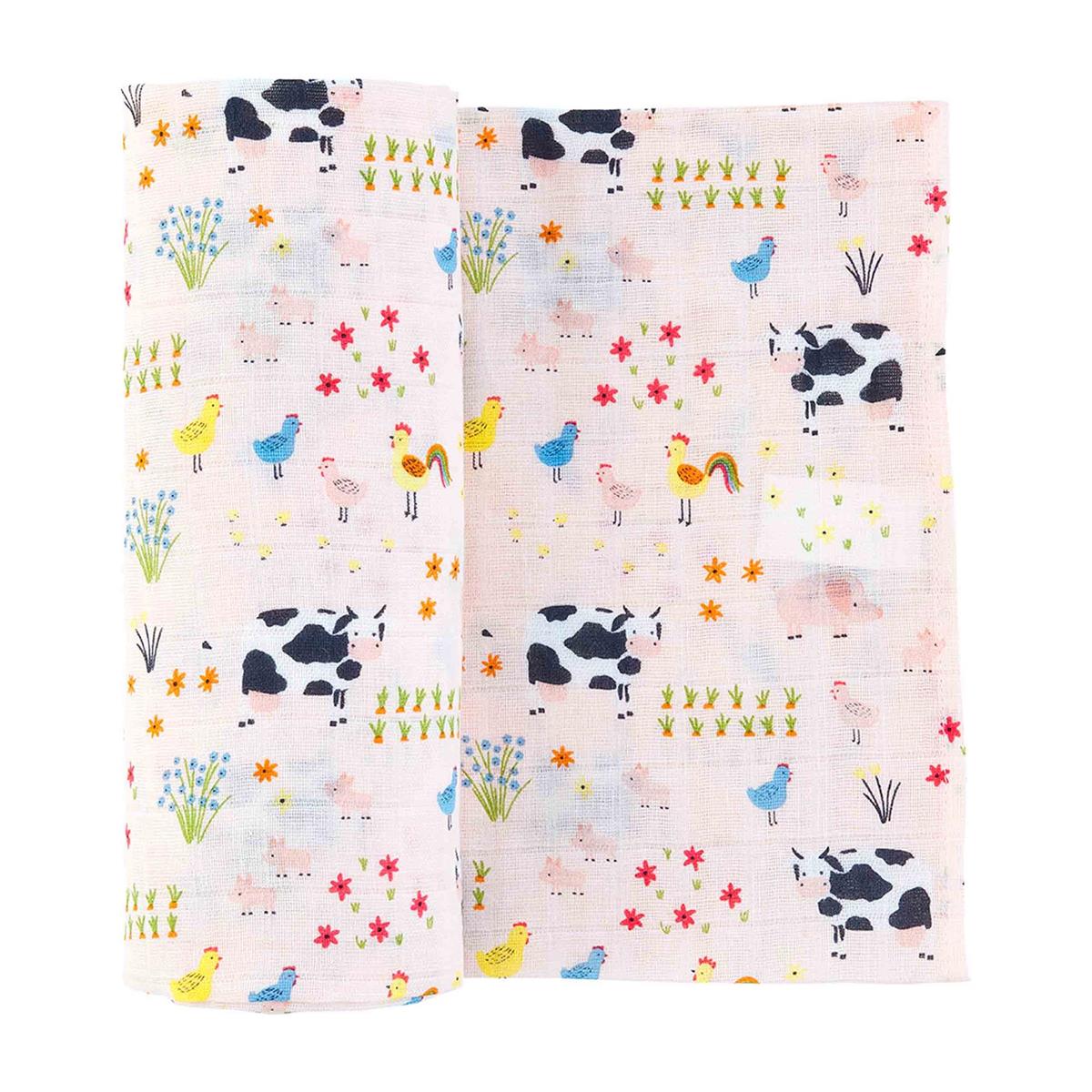Farm Print Swaddle