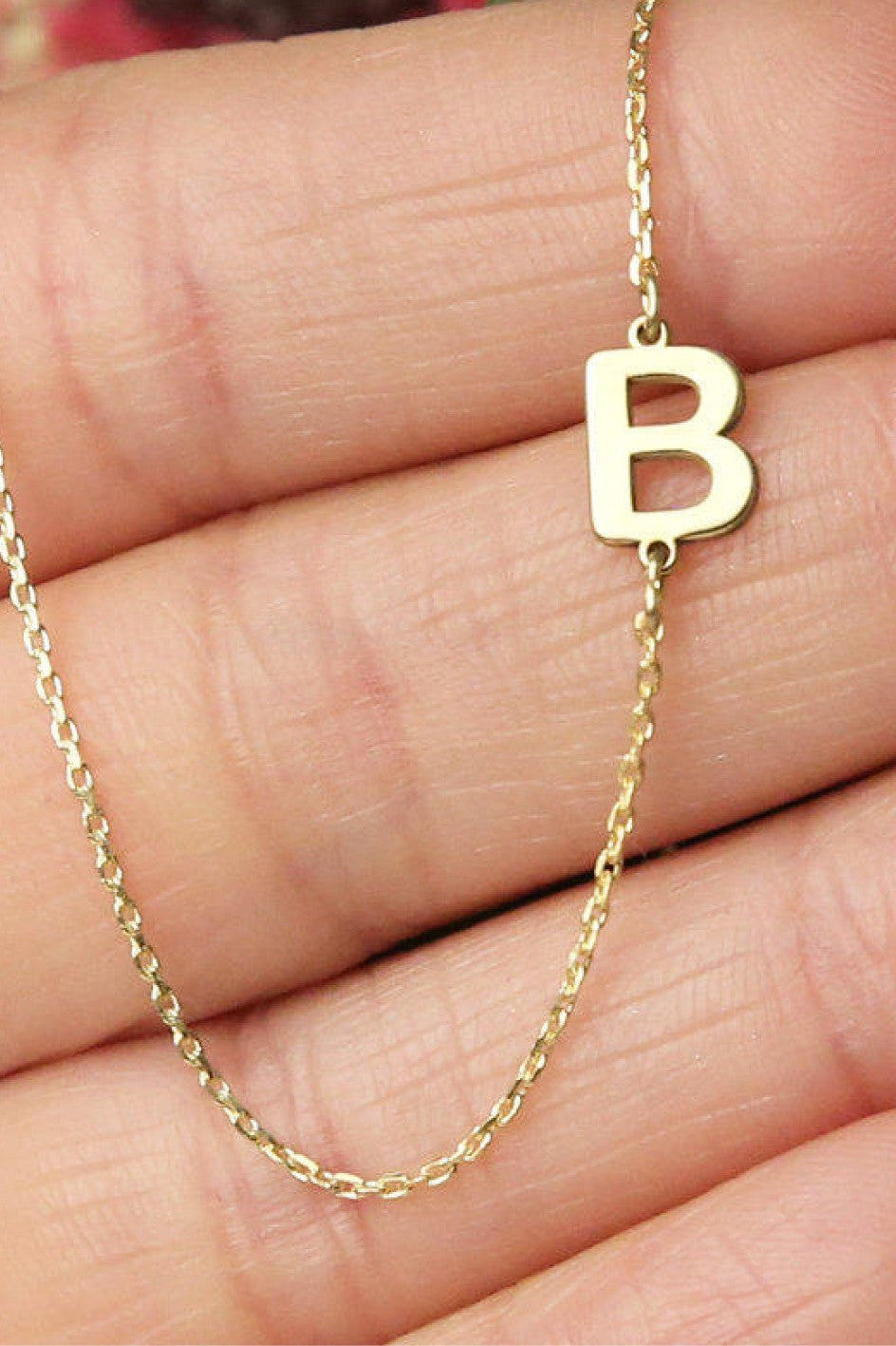 Sideways Initial Necklace
