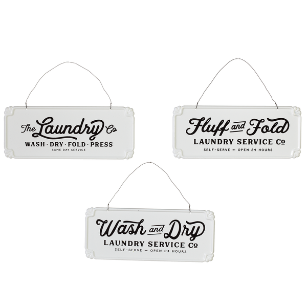 Black & White Laundry Sign