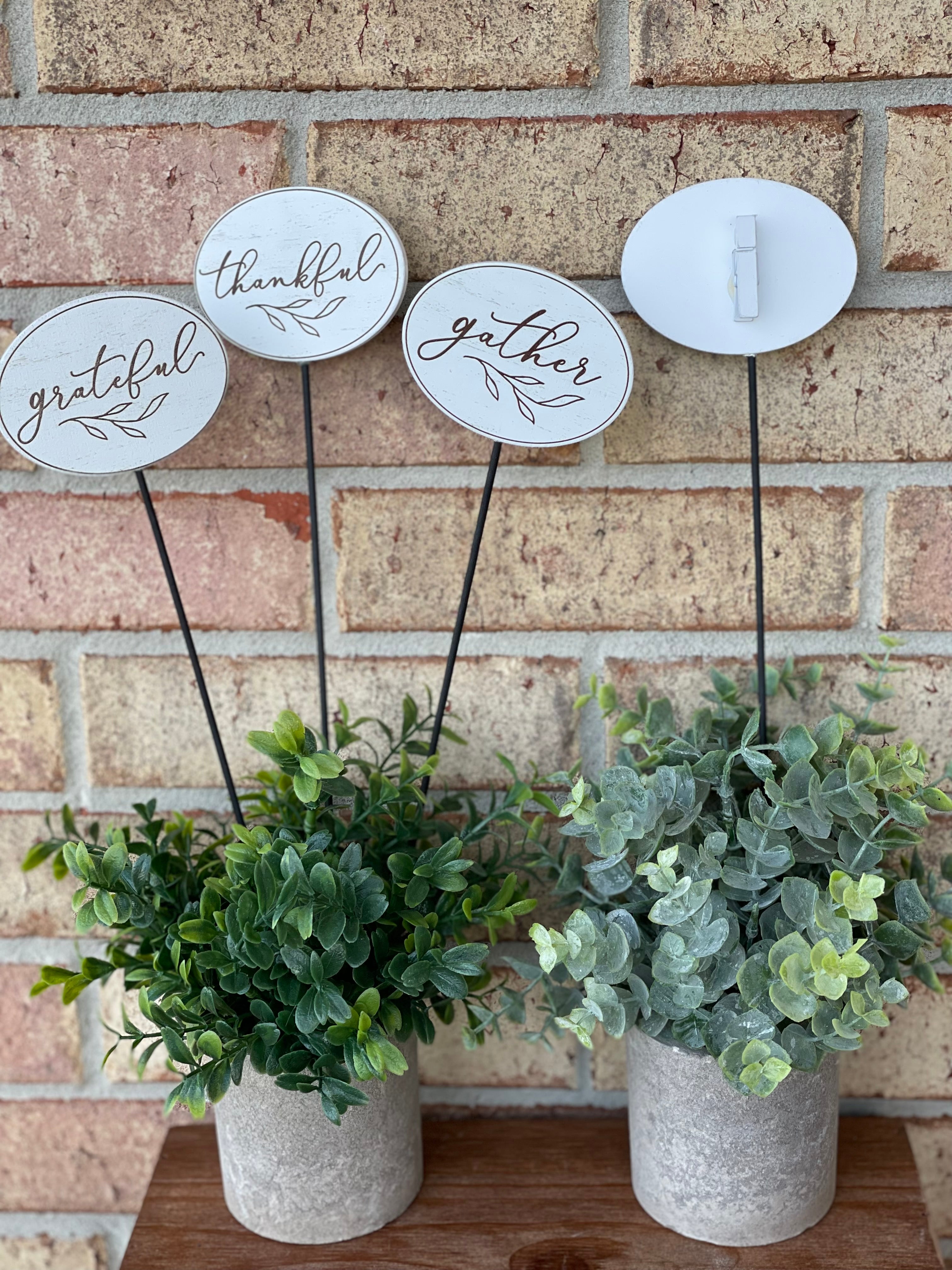 Fall Wood Pick Signs
