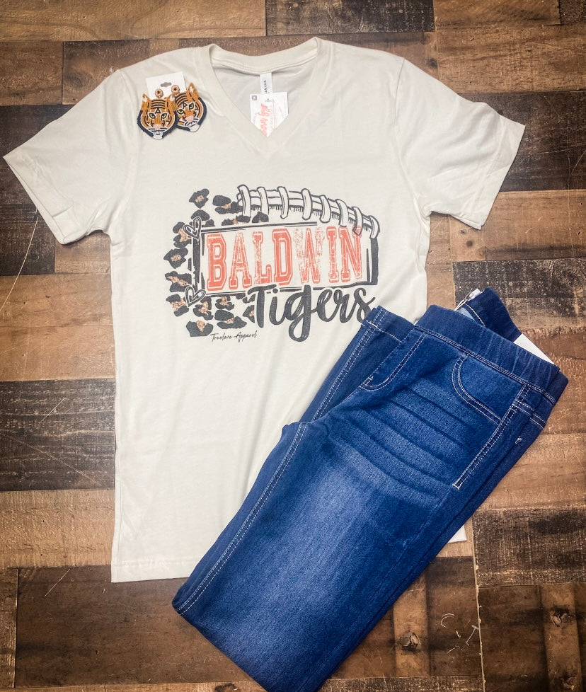 Leopard Tiger Football Tee