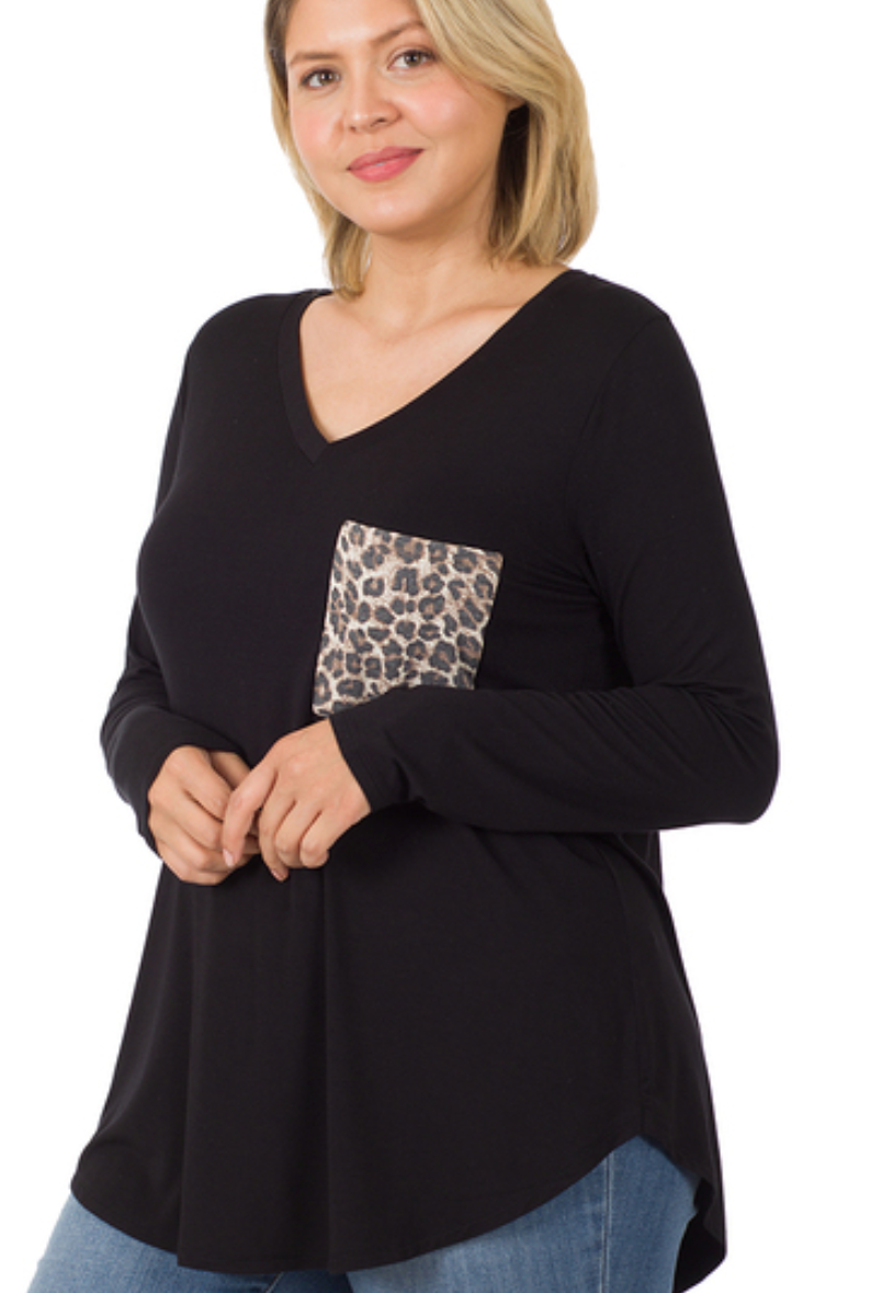 Sale PS Leopard Pocket Long Sleeve