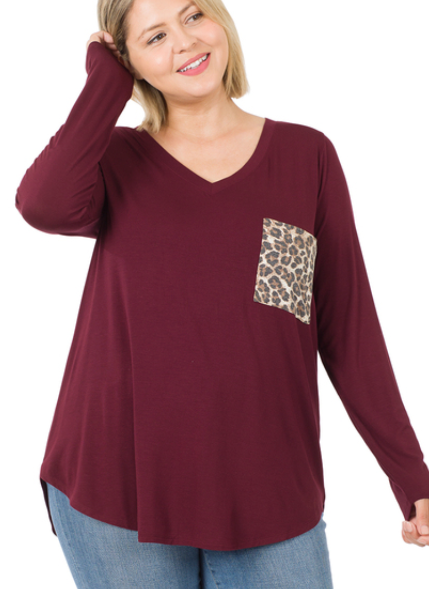 Sale PS Leopard Pocket Long Sleeve